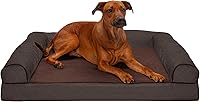 Vista 37 de Furhaven Pet – Sofá de felpa ortopédica para perro, cama con forma de L, tumbona ergonómica con contorno de cuna, cama para perros y gatos, varios