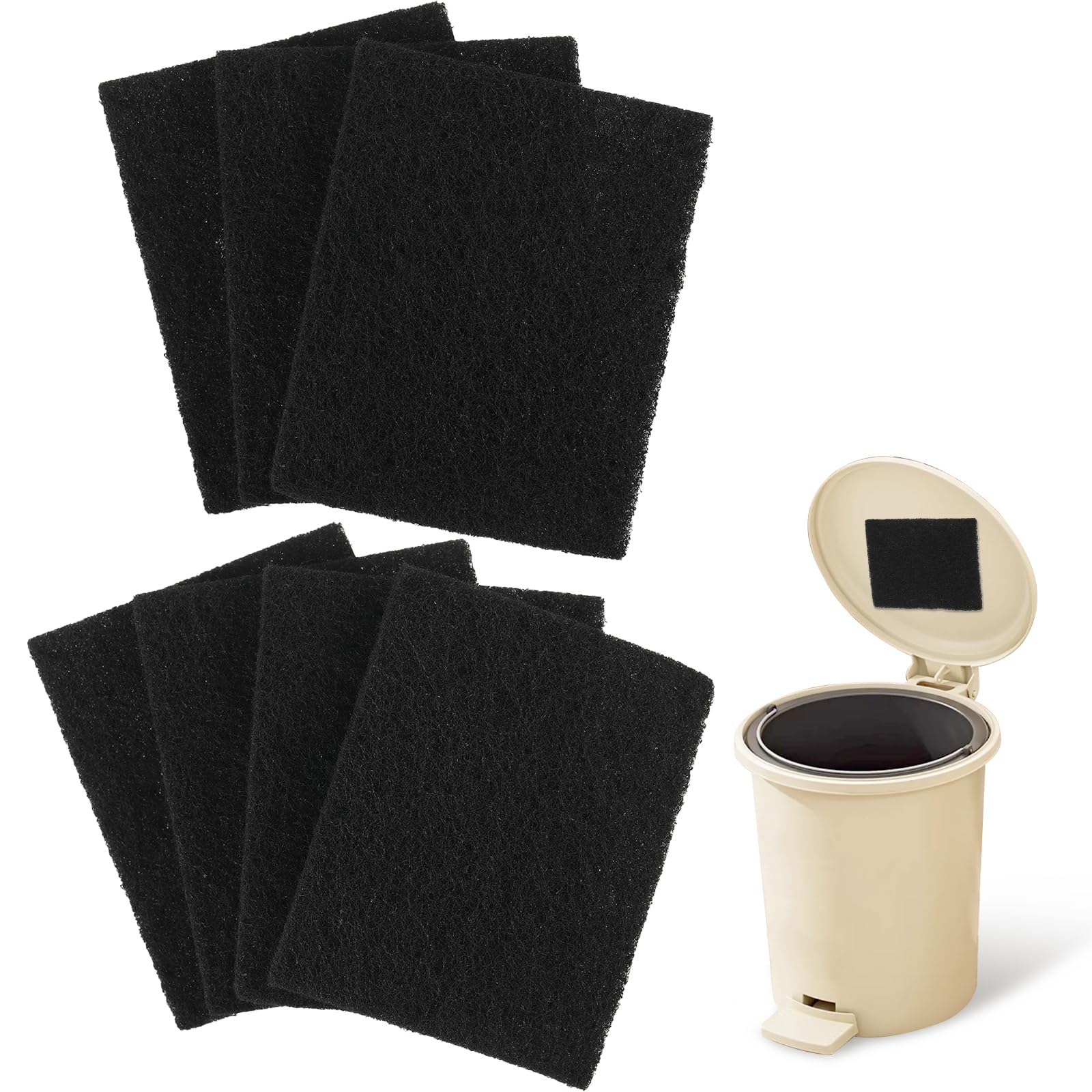 7 filtros de carbón para cubo de compost, filtro de residuos orgánicos, filtro de carbón activo, alfombrilla para contenedor de compostaje de cocina, cubo de basura orgánico, cubo de molinillo, filtro