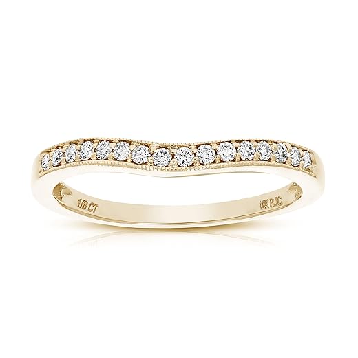 VIR JEWELS Diamond Contour Wave Band