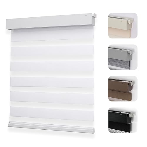 Joydeco No Drill Zebra Blinds for Windows, Cordless Day &