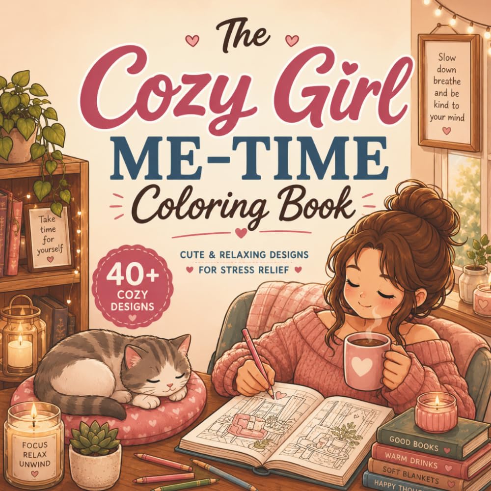 The Cozy Girl Me-Time Coloring Book