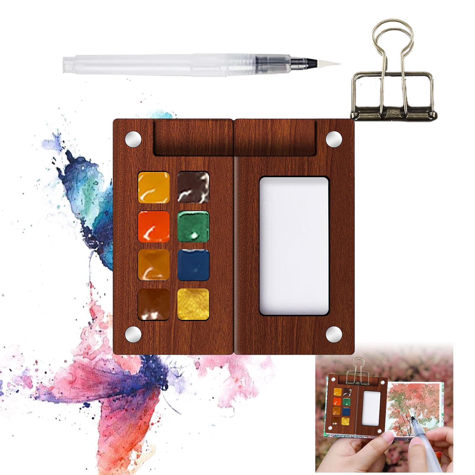 Amazon.com: Mini Paint Palette Travel kit - Mini Watercolor