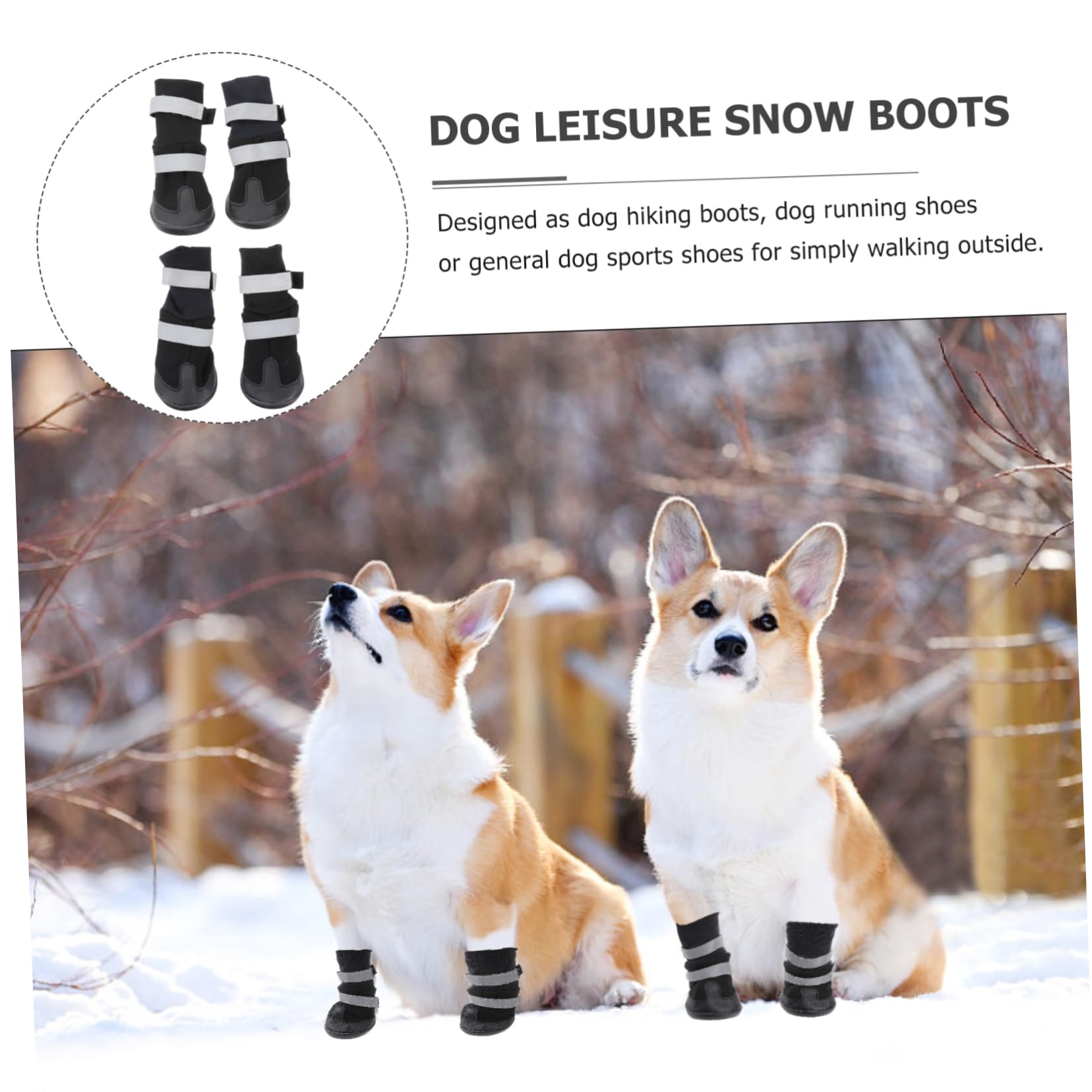 Milisten 8 Uds Botas De Nieve para Perros Botas para Perros Zapatos para Perros Zapatos De para Perros Botas Cálidas para Perros