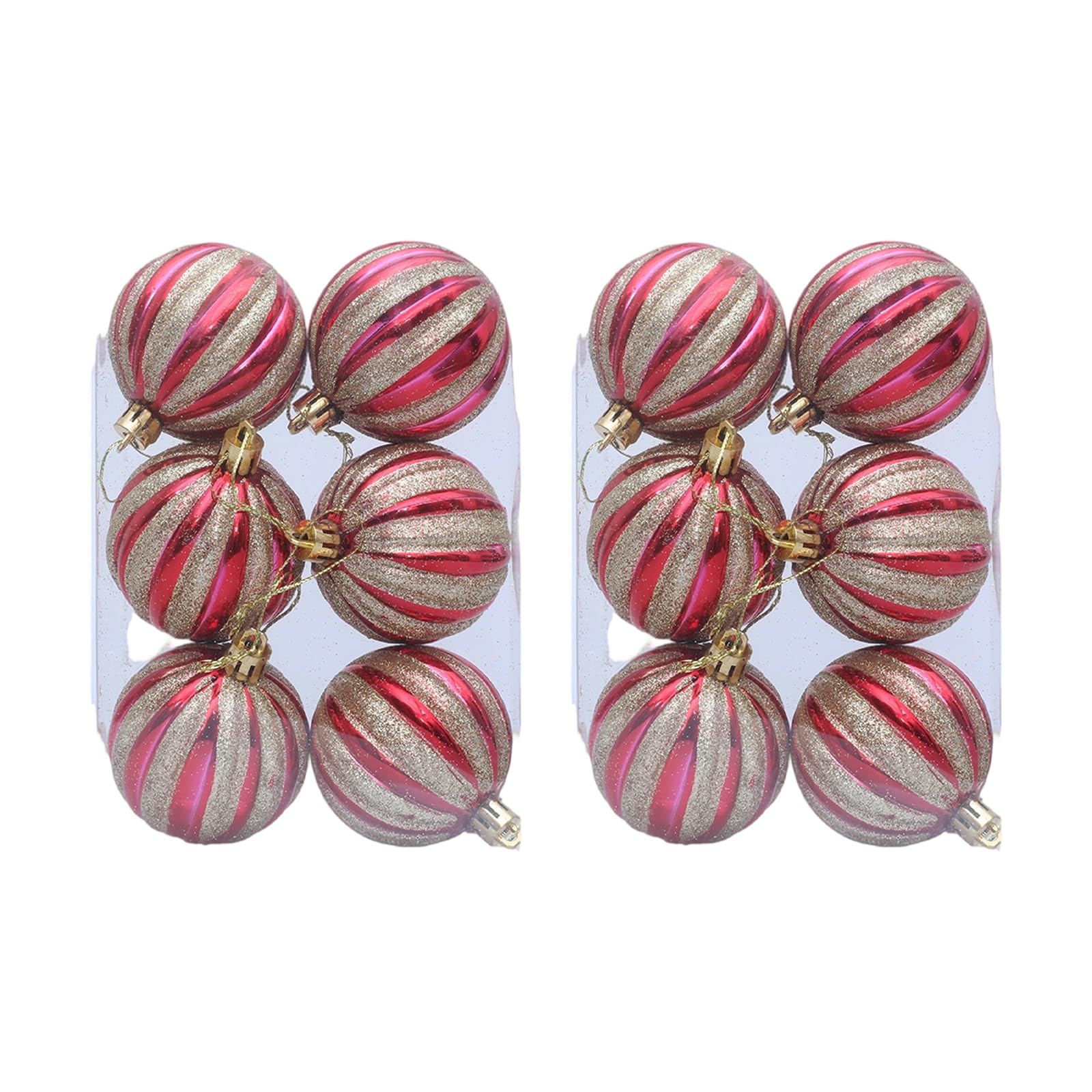 Jazuaiao Christmas Ball Decorations 6Cm Portable Ornament Feature Hanging Loop for Festival Styling Festival Hanging Ornament