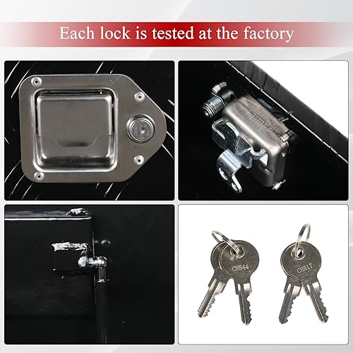 Miniatura 3 de Caja de herramientas de aluminio de 60 pulgadas para camión, caja de remolque, organizador de almacenamiento bajo la carrocería, organizador de