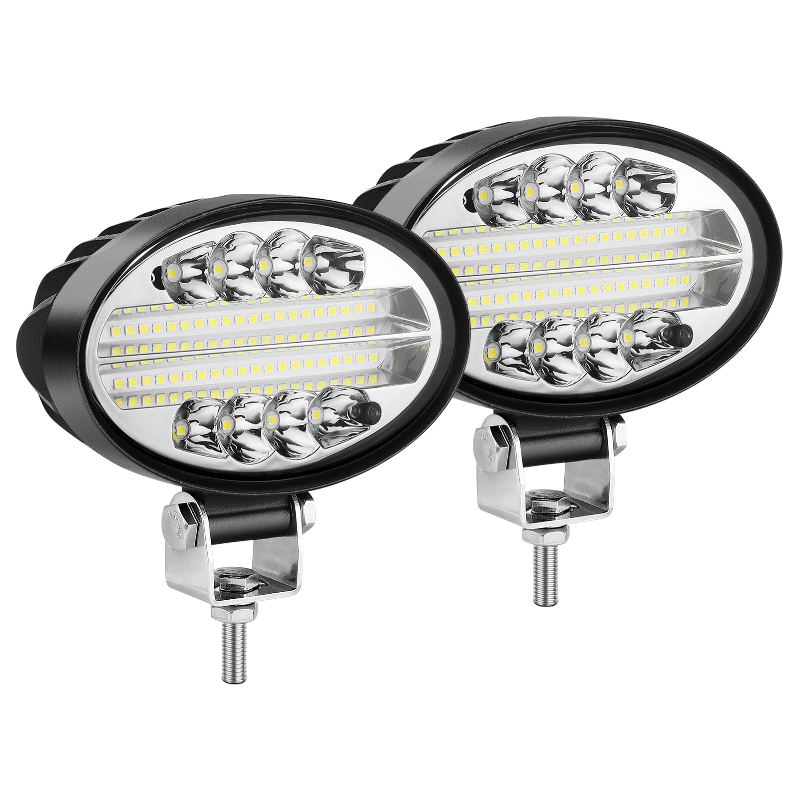 Willpower 2pc 5.5'' 14cm 24W Focos Led Tractor Faros Led Trabajo 12V 24V Oval Inundación Faro de Led 6000K Faros de Niebla para Tractores Coche 4x4 Barco Off Road Camino ATV UTV SUV 4WD