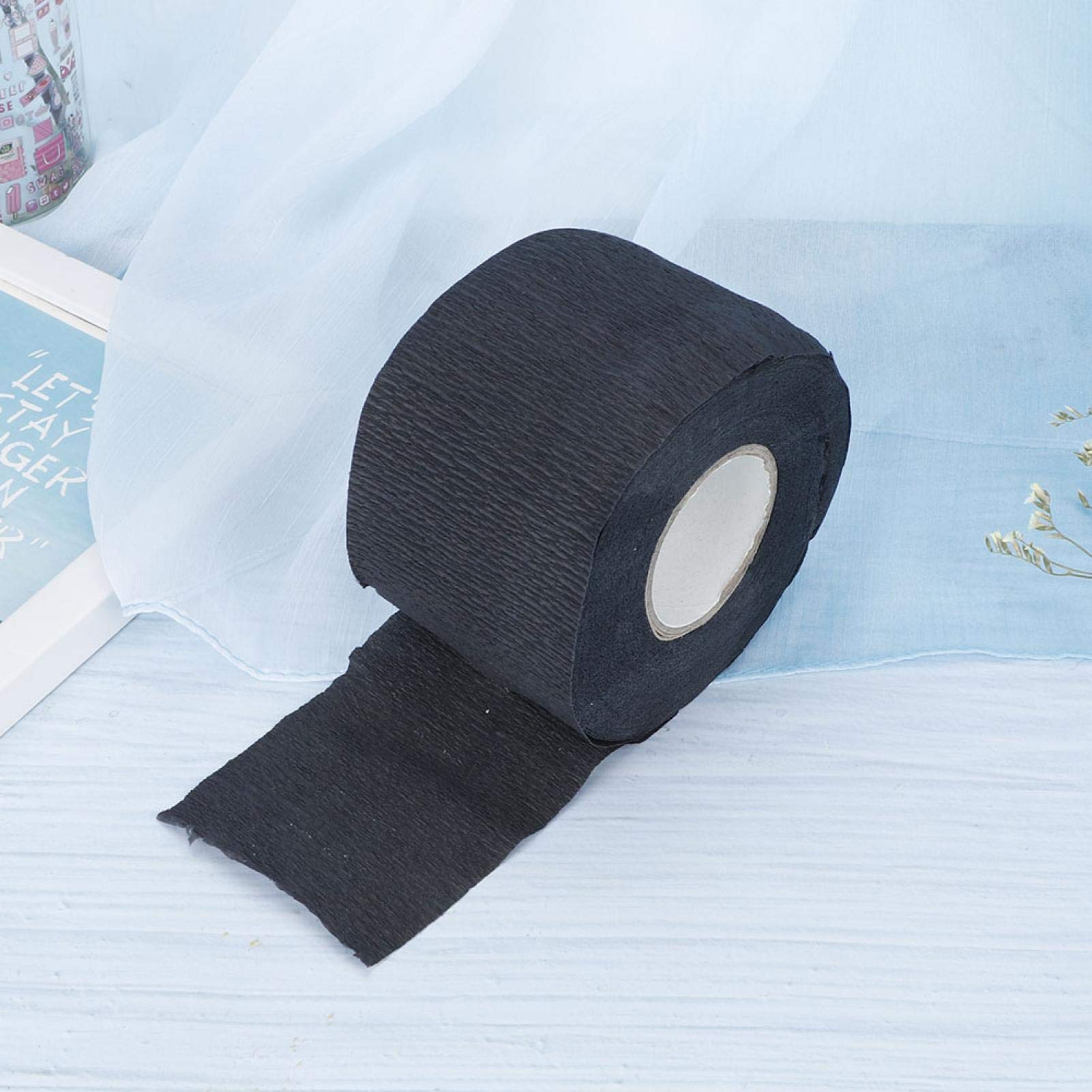 Papel para el cuello, papel elástico profesional negro flexible, para peluquería profesional