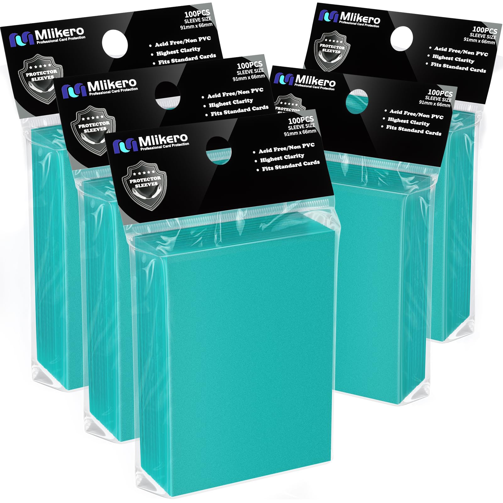 500 Count Card Sleeves, Matte Magic Card Sleeves, Smooth Shuffle & Tear Resistant, Fit for MTG, TCG, CCG (Cyan)