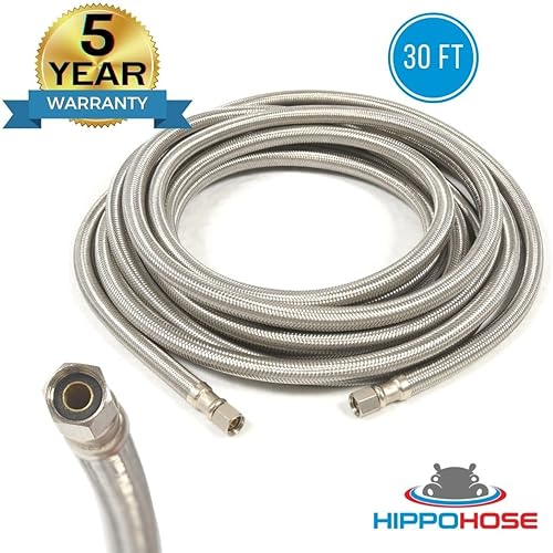 Miniatura 9 de Manguera larga para refrigerador (30 pies), ajuste universal para todas las marcas de refrigeradores, línea de suministro de agua para máquina de