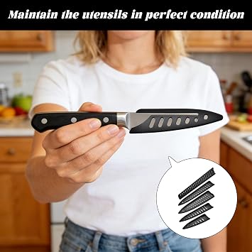 5 Pcs Kitchen Knife Cover, Safety Knife Sheath Sleeves, Universal Guard Blade Protector for 10'' 8'' 5'' 3.5'' Chef Bread Paring Utility Knife