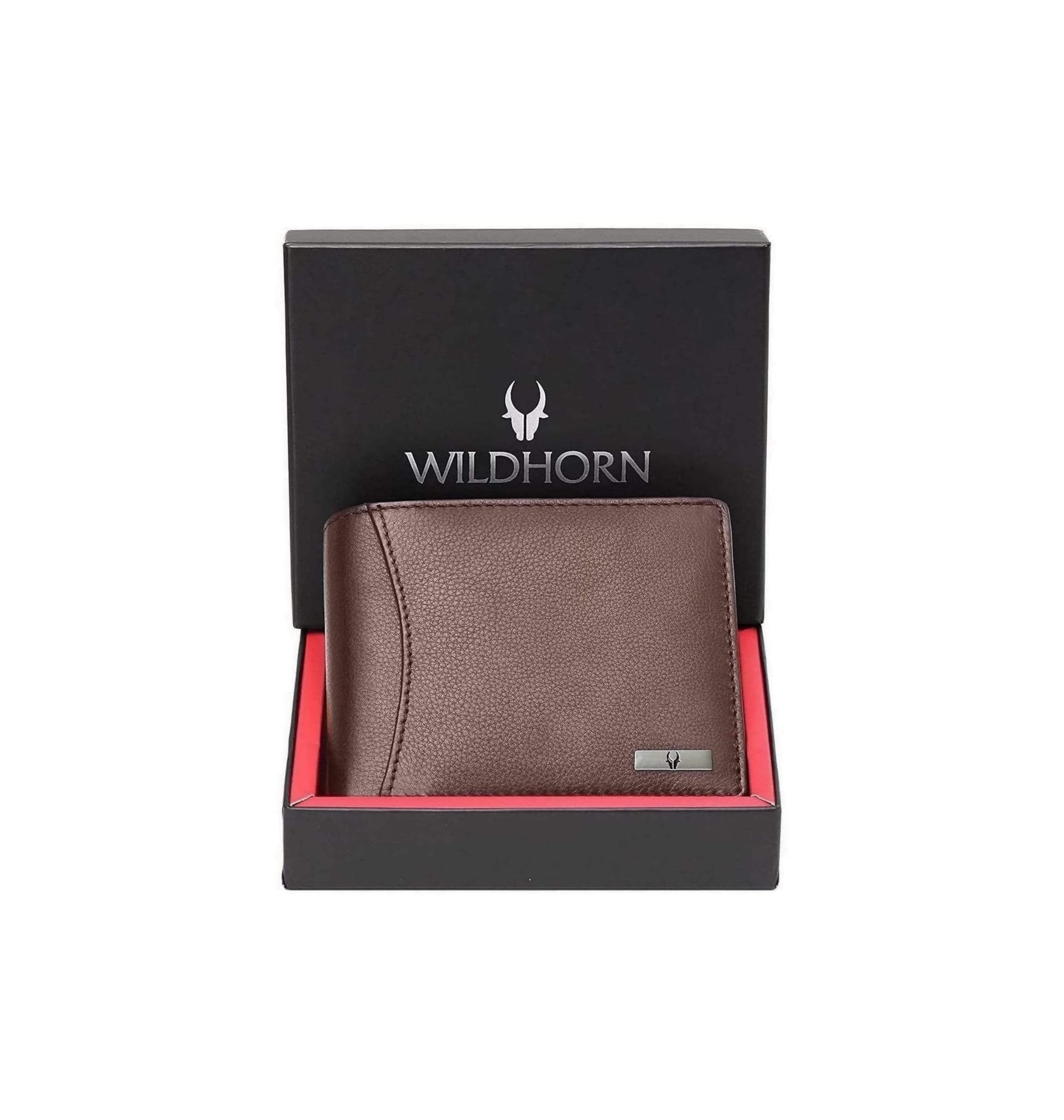 WildHorn Rfid Protected Leather Wallet For Men, Walnut