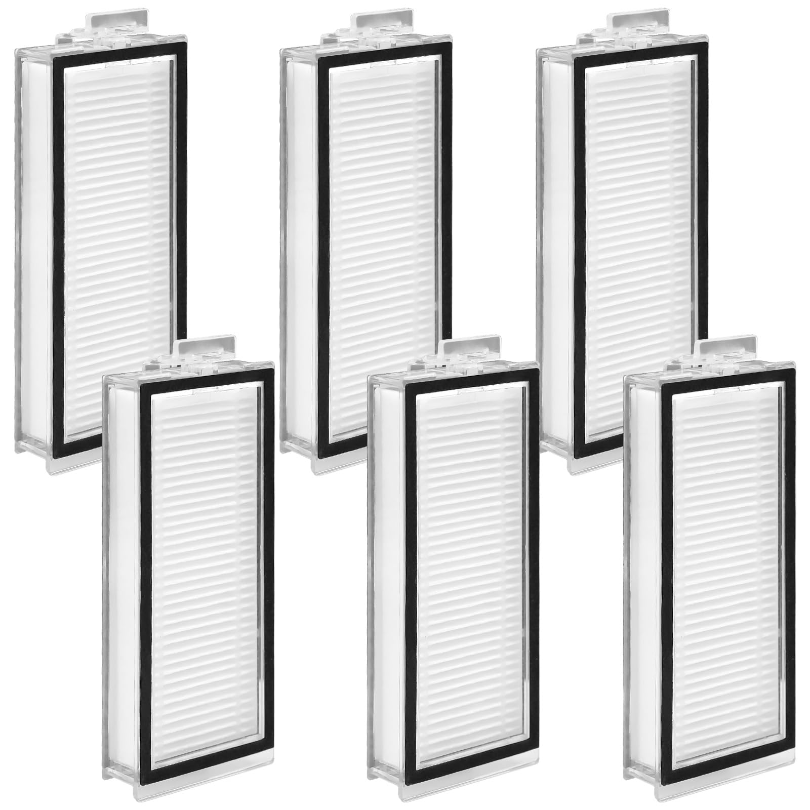6 sztuk filtrów HEPA do Roborock Q5 Max+/Q7 Max/ Q7 Max+/ Q7 / Q7+/ Q8 Max / Q8 Max+/Q5 Pro / Q5 Pro + / T8 części zamienne, filtr nadający się do prania i wielokrotnego użytku, wydajny