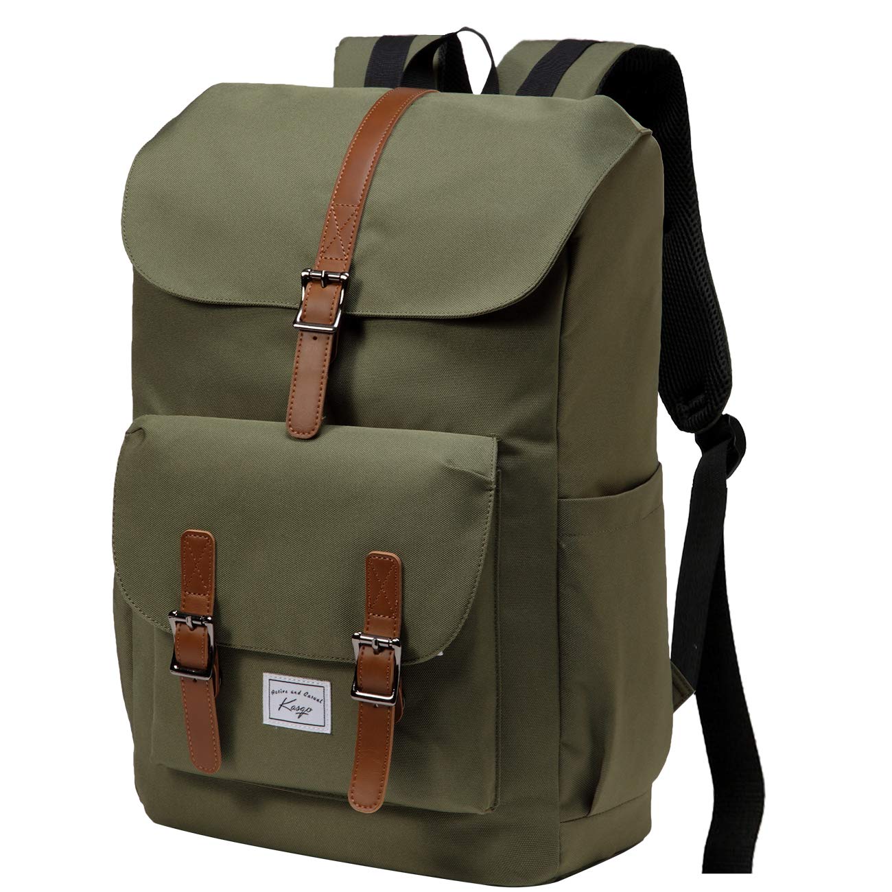Kasgo Mochila Viaje, Kasgo Mochila Hombre Mochila Mujer Vintage Mochilas Escolar Impermeable Mochila Portatil 15.6 Pulgadas Impermeable Mochila Universidad Adolescentes para Acampar Viaje Trekking