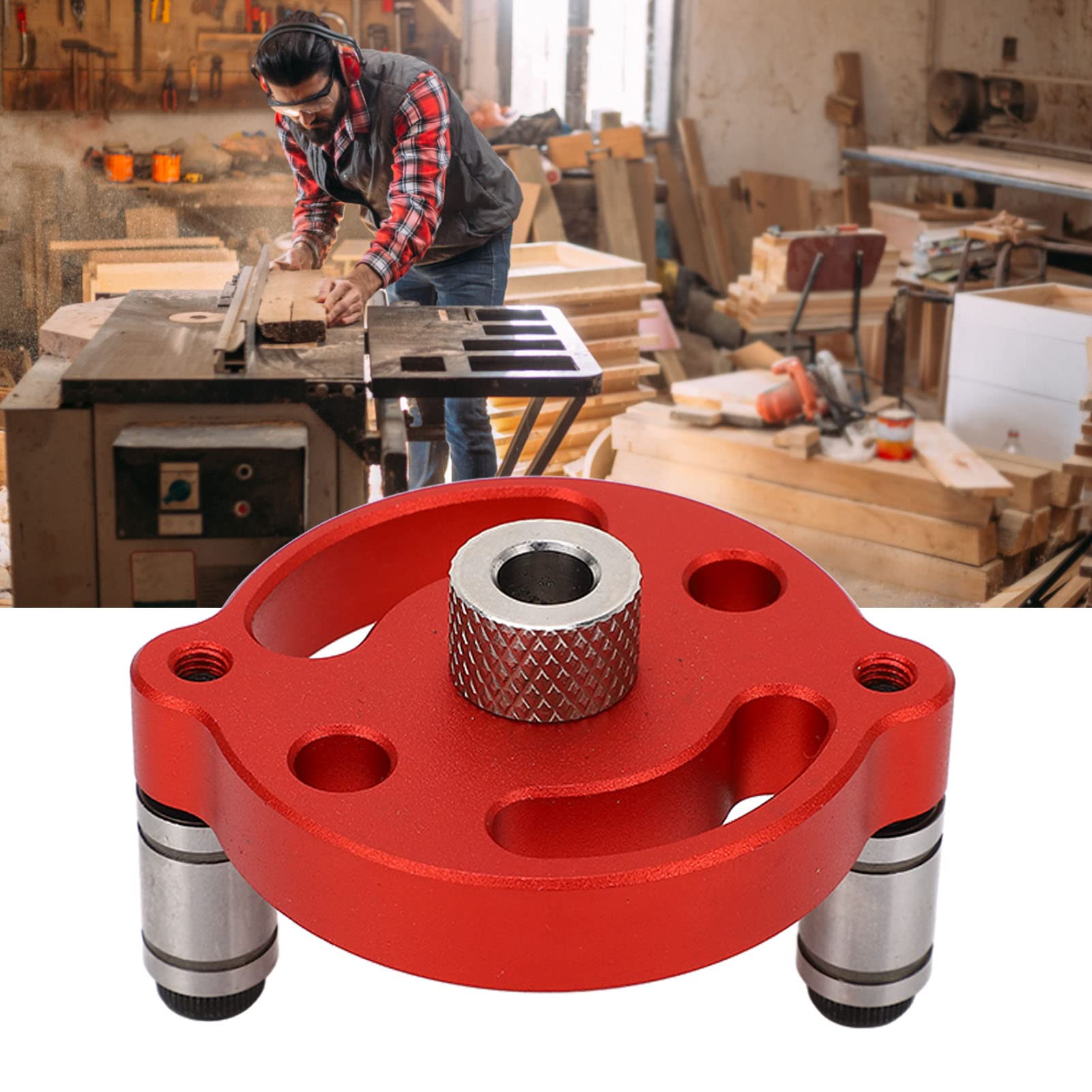 Localizzatore di Punzoni, 7 Pinze per Trapano Set di Punzoni Rotondi 8 Punte per Trapano Buoni Piedini di Regolazione della verticalità per Progetti di Lavorazione del Legno (#2)
