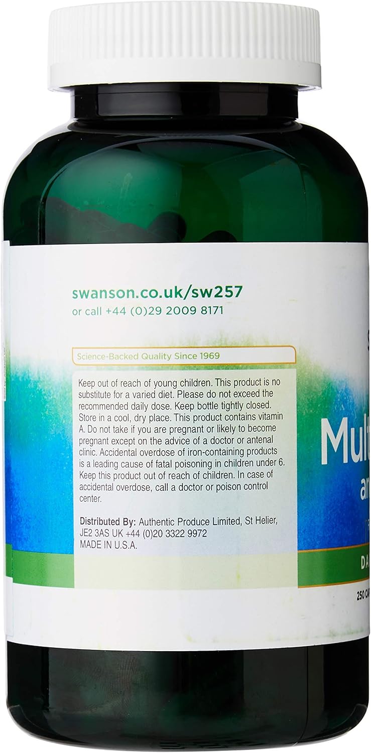 Swanson Daily MultiVitamin & Mineral 250 Capsules BigaMart