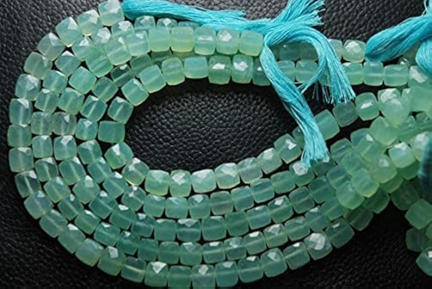 Chalcédoine aqua en perles de style bohème pour look plage