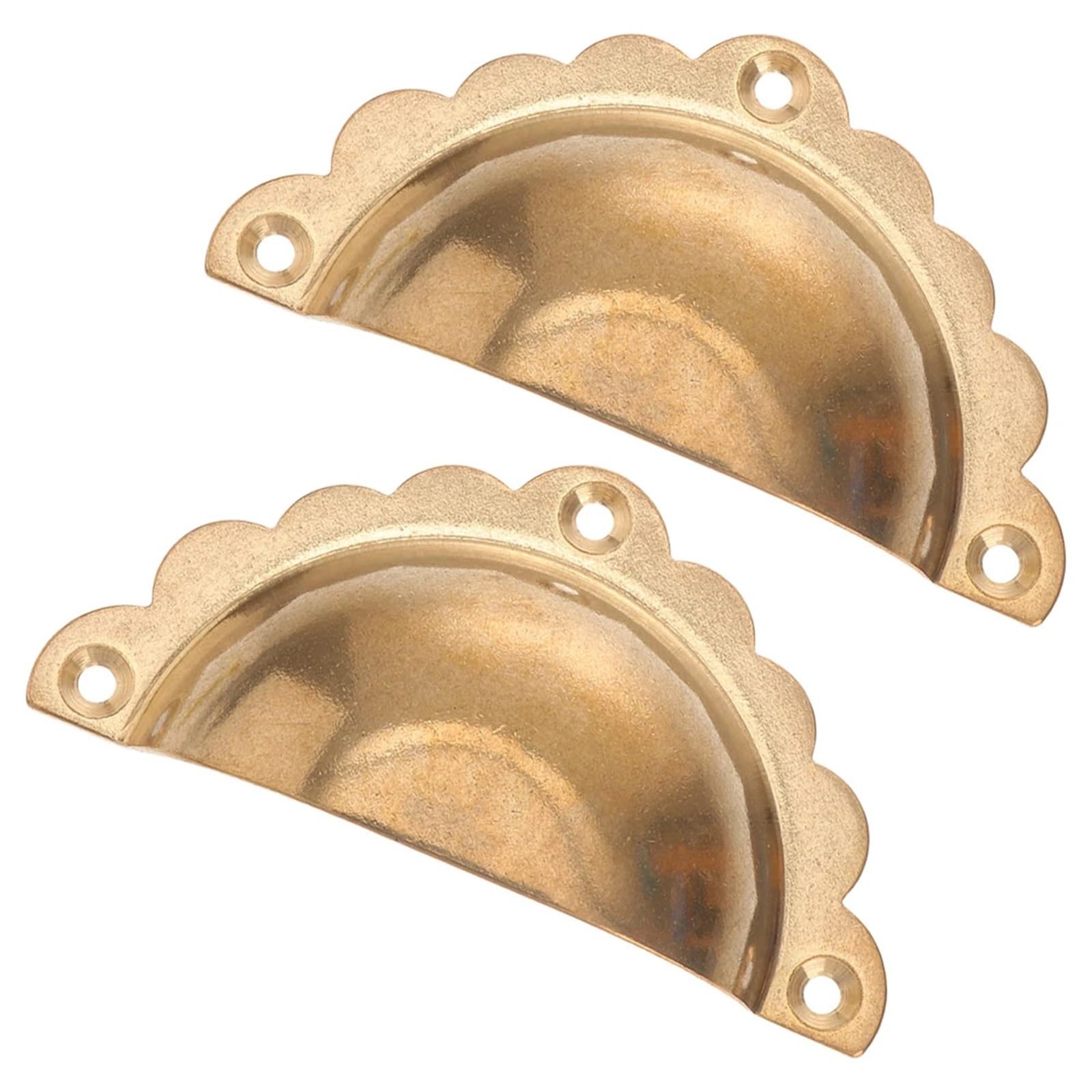 ZHSOAO 4 Pcs Handle Vintage Drawer Handles Cabinet Wardrobe Copper Furniture Pulls for Dresser for Cabinet Cupboard