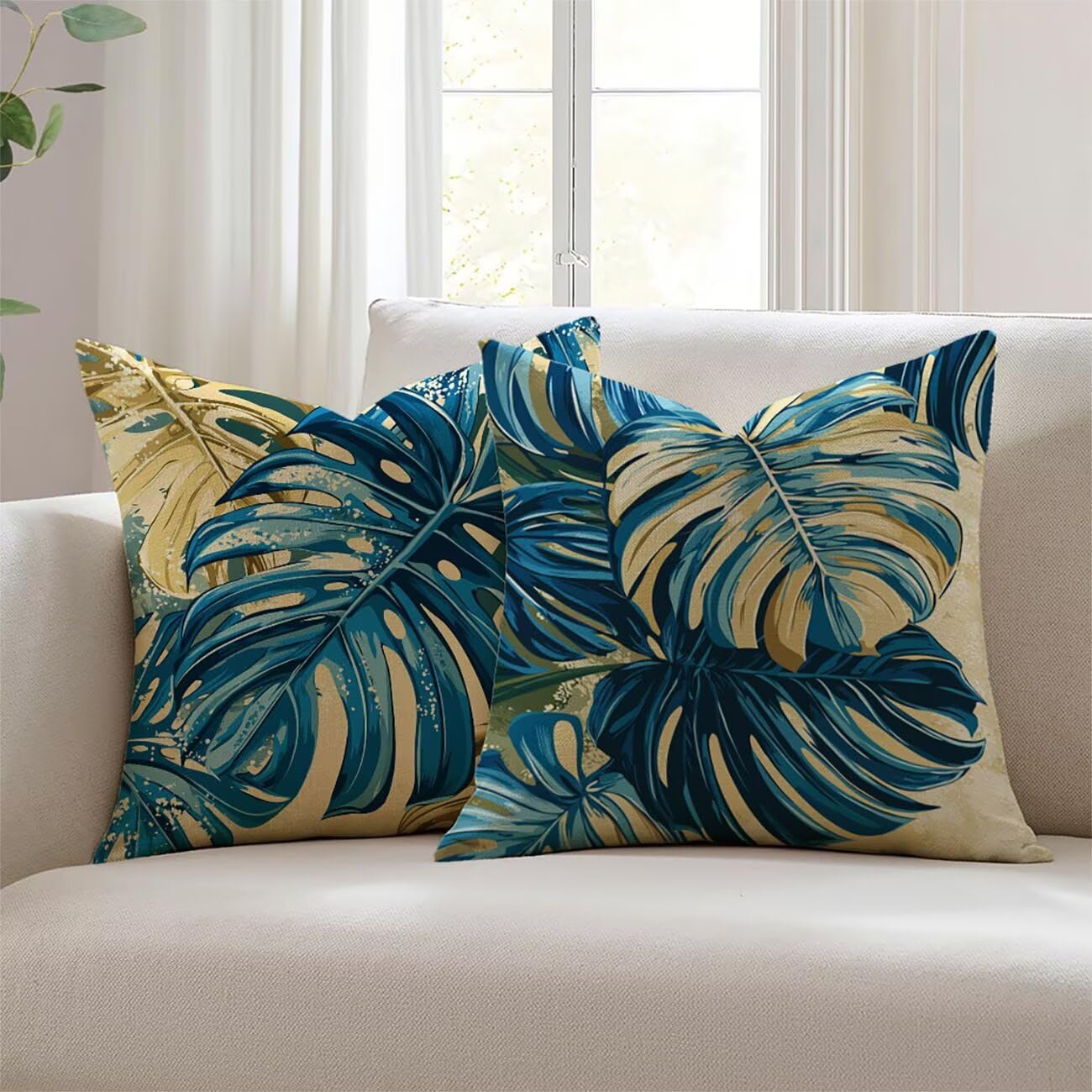 Housse de coussin 60x60cm en lin imperméable JL-4763, l'élégance durable pour canapé