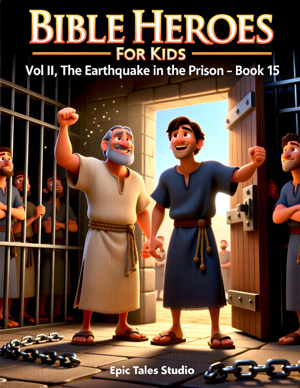 Bible Heroes for Kids Vol II: The Earthquake in the Prison – Book 15: The Amazing Story of Paul and Silas Trusting God in Prison