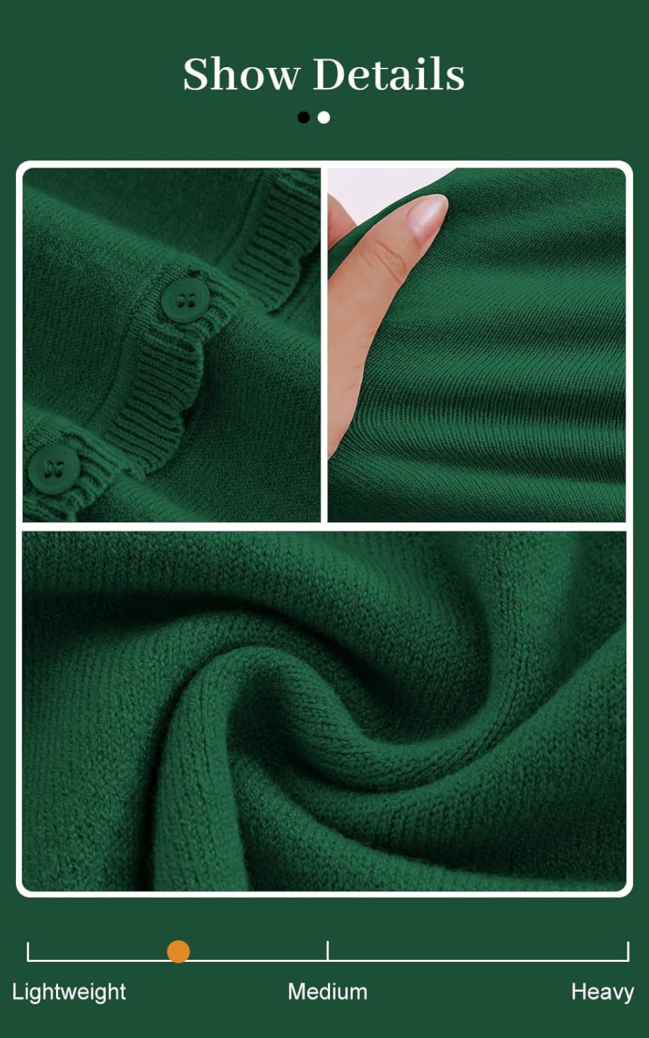 PRETTYGARDEN Long Sleeve Cardigan Sweaters for Women Lightweight Scalloped Ribbed Knit Sweater Women Spring Clothes 2026 - Image 6