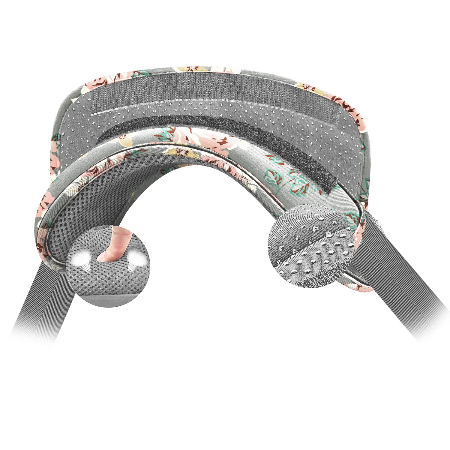 ZINZ Universal Shoulder Pad with Ultra Thick Cushion,Light Rose