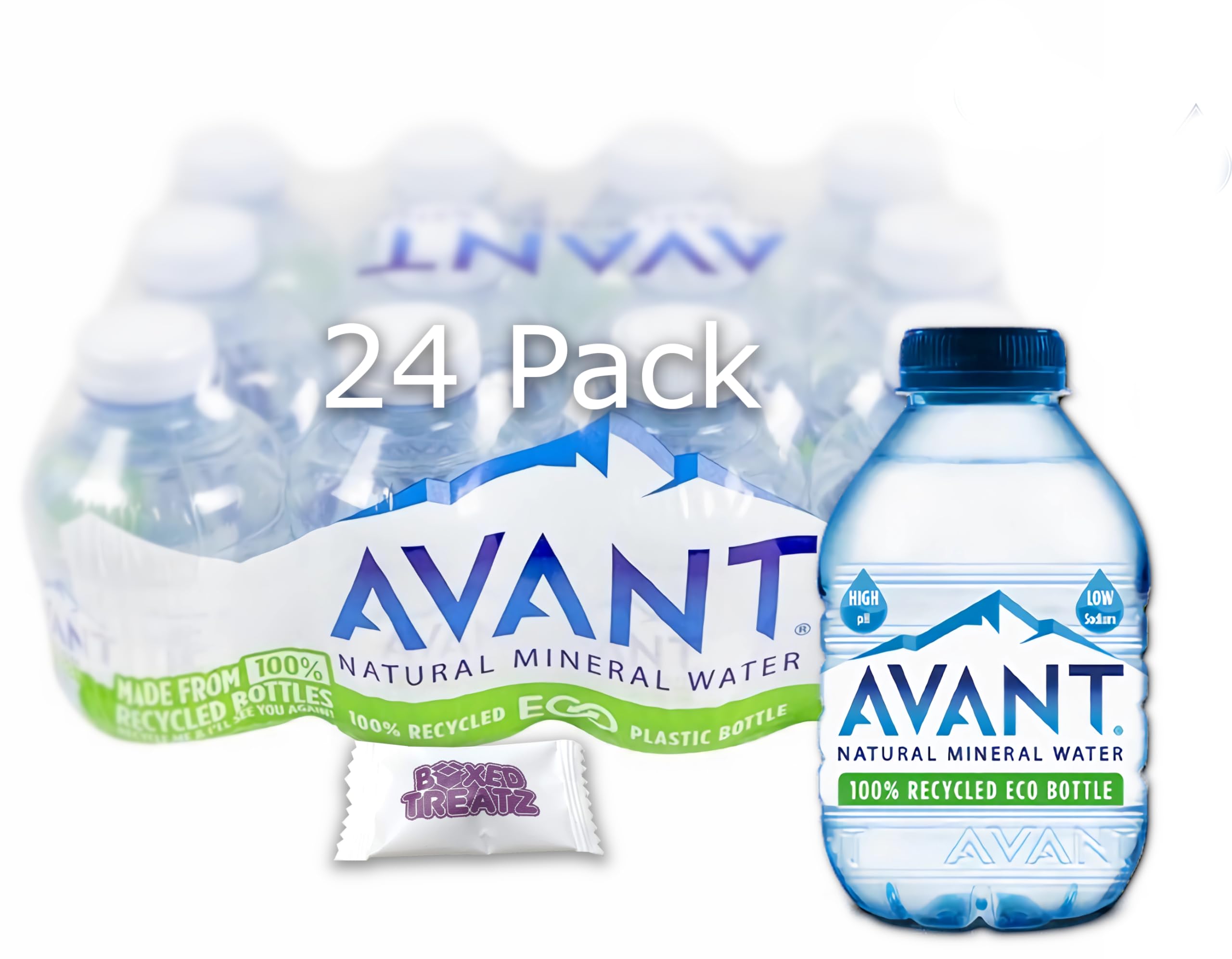 Avant Mineral Still Water | 24/48/96 x 200ml | Naturally High pH, Low Sodium Boxed Treatz (200ml, 24x Avant Mineral Still Water)