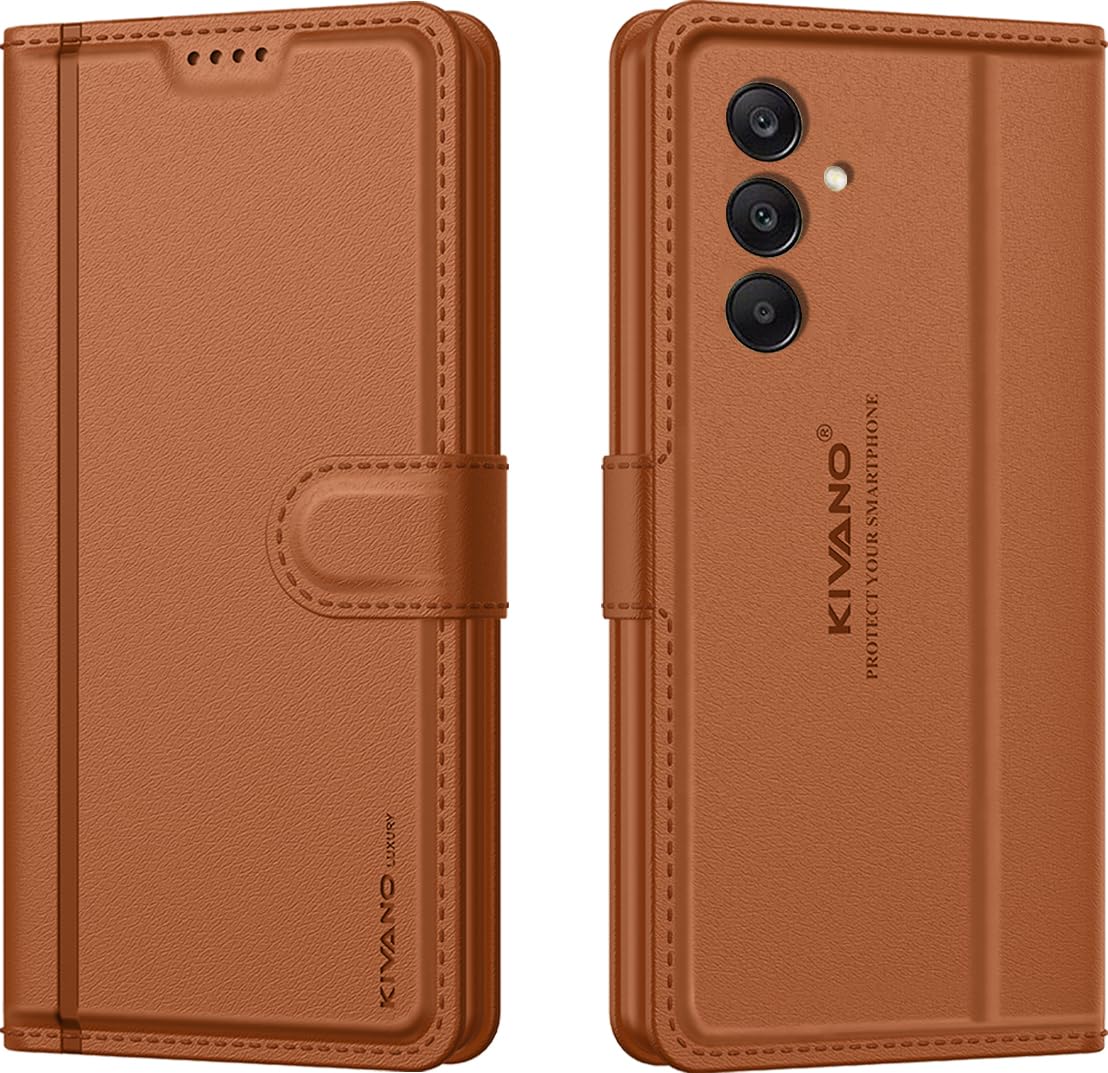 KIVANO LUXE® Compatible with Samsung Galaxy F15 5G Artisanal Leather Wallet Case with Card Holder for Men Women, Magnetic Flip Folio Cover with Stand RFID Blocking Cell Phone Case (B0CYCBQJMB) Amazon Price History, Amazon Price Tracker