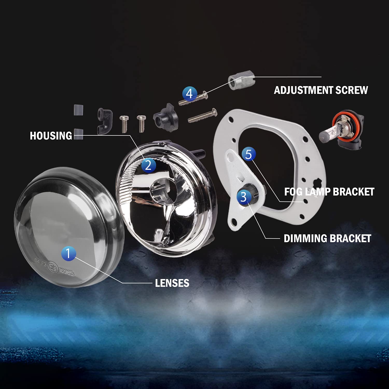 Conjunto De Luces Antiniebla Mercedes Benz W203 Cclass  Jm