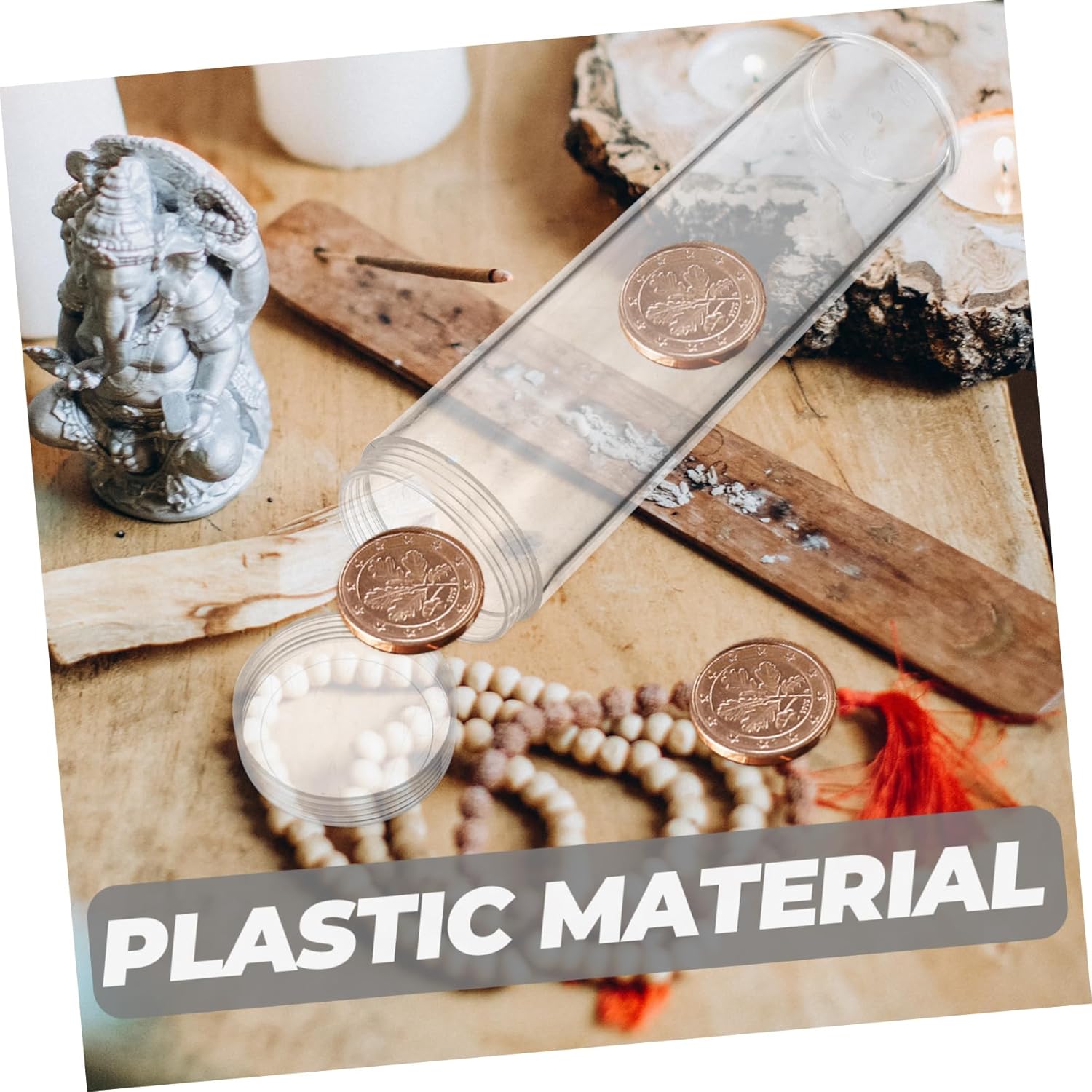 50pcs Coin Tubes Coin Storage Holder Wrappers for Collectibles Dispenser