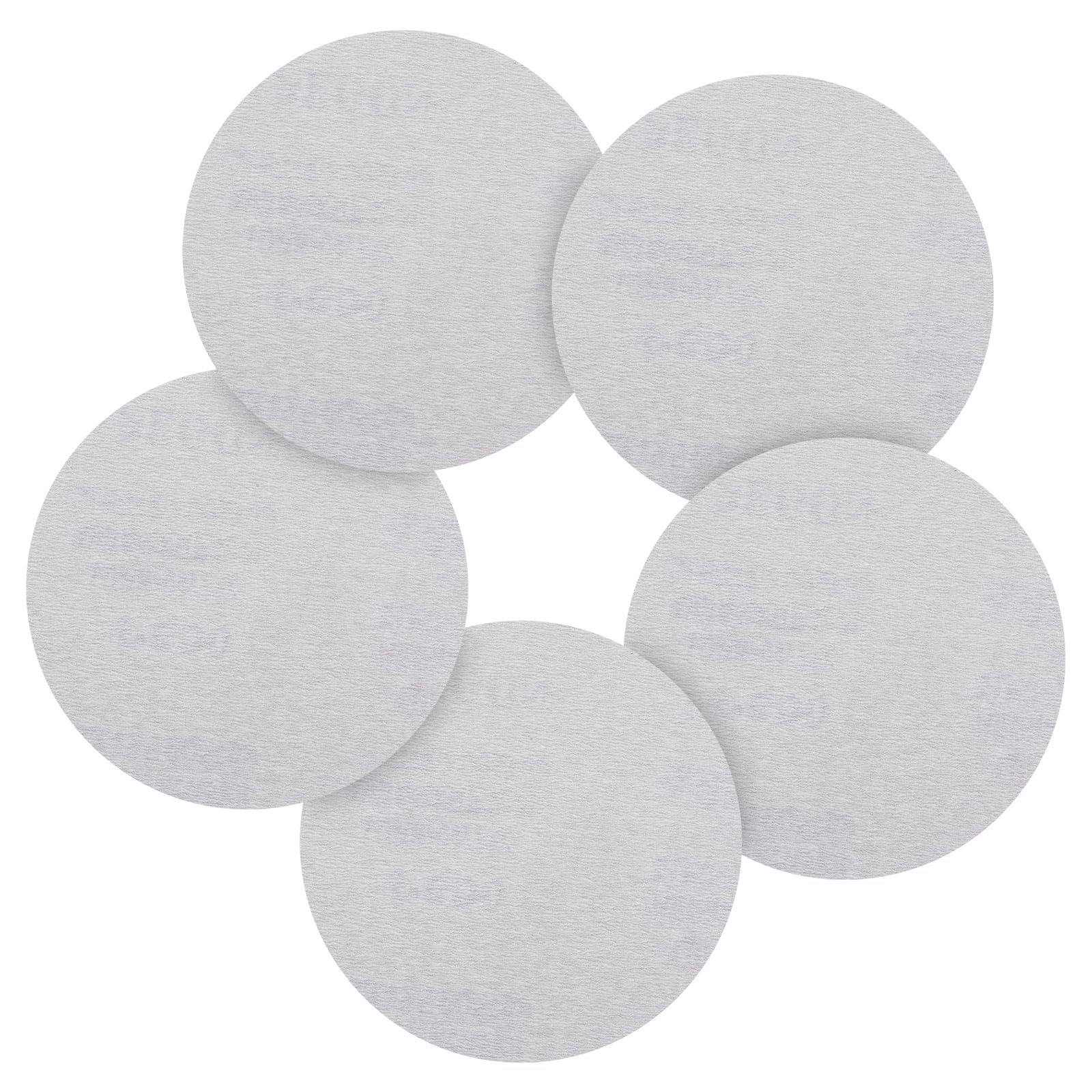 CoCud 100 Pcs 125 mm Sanding Disc 600 Grit Round Hook and Loop Sandpaper Fit for Orbital Sander or Automotive Car Repairing, Grinding and Polishing, White