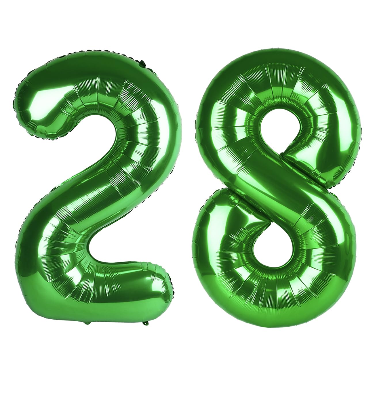 Green Foil Number 28 Balloon 40 Inch, Helium Mylar Eight Number 28 Birthday Balloons, 28th Green Women Men Wedding Anniversary, Graduations Party