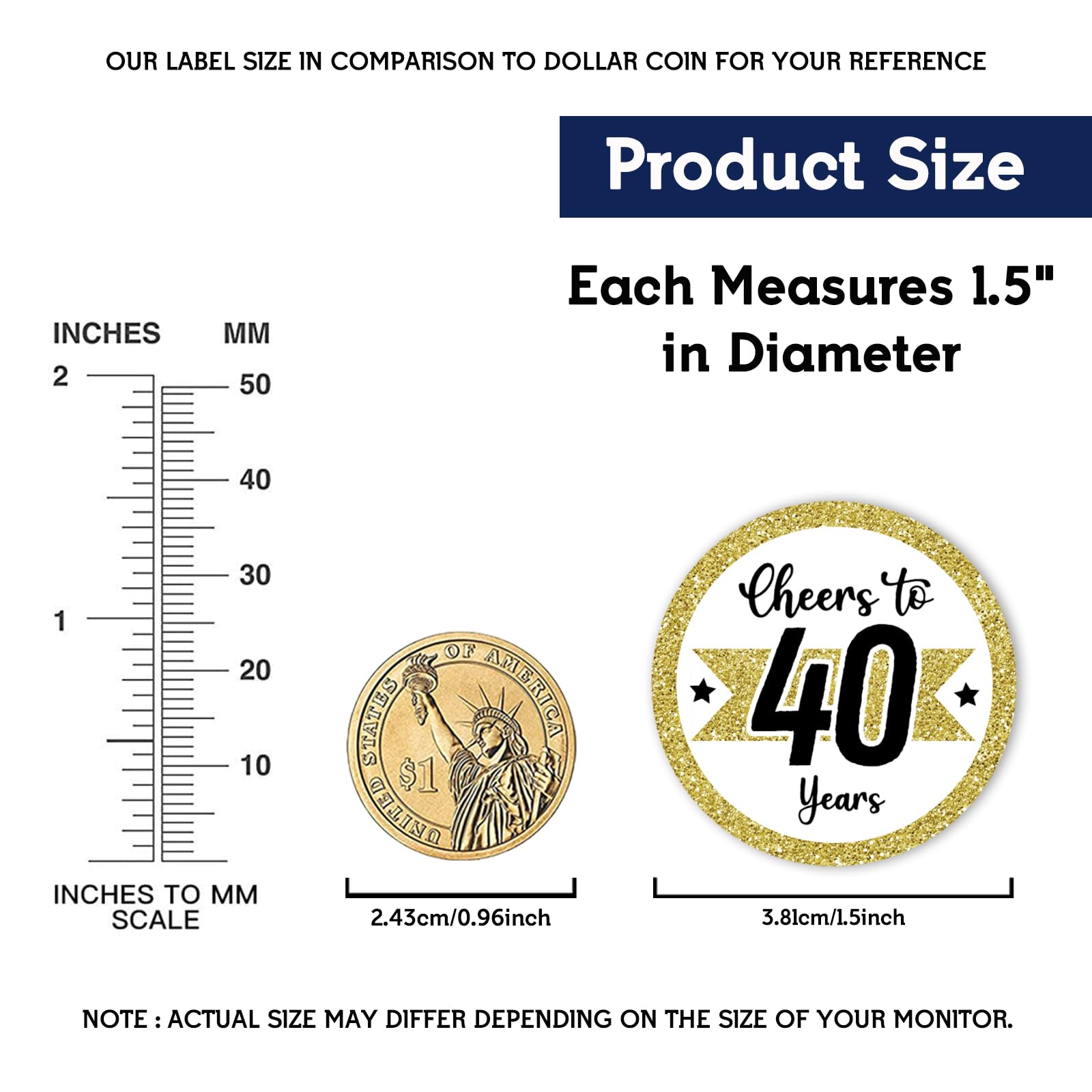 Birthday Card Stickers Canada 600 PCS 1.5 Inch Happy 40th Birthday Roll  Stickers, 8 Different Design Black Gold Happy 40th Birthday Round Labels  40th Birthday Party Favor Anniversary Party Supplies, Handmade Sticker