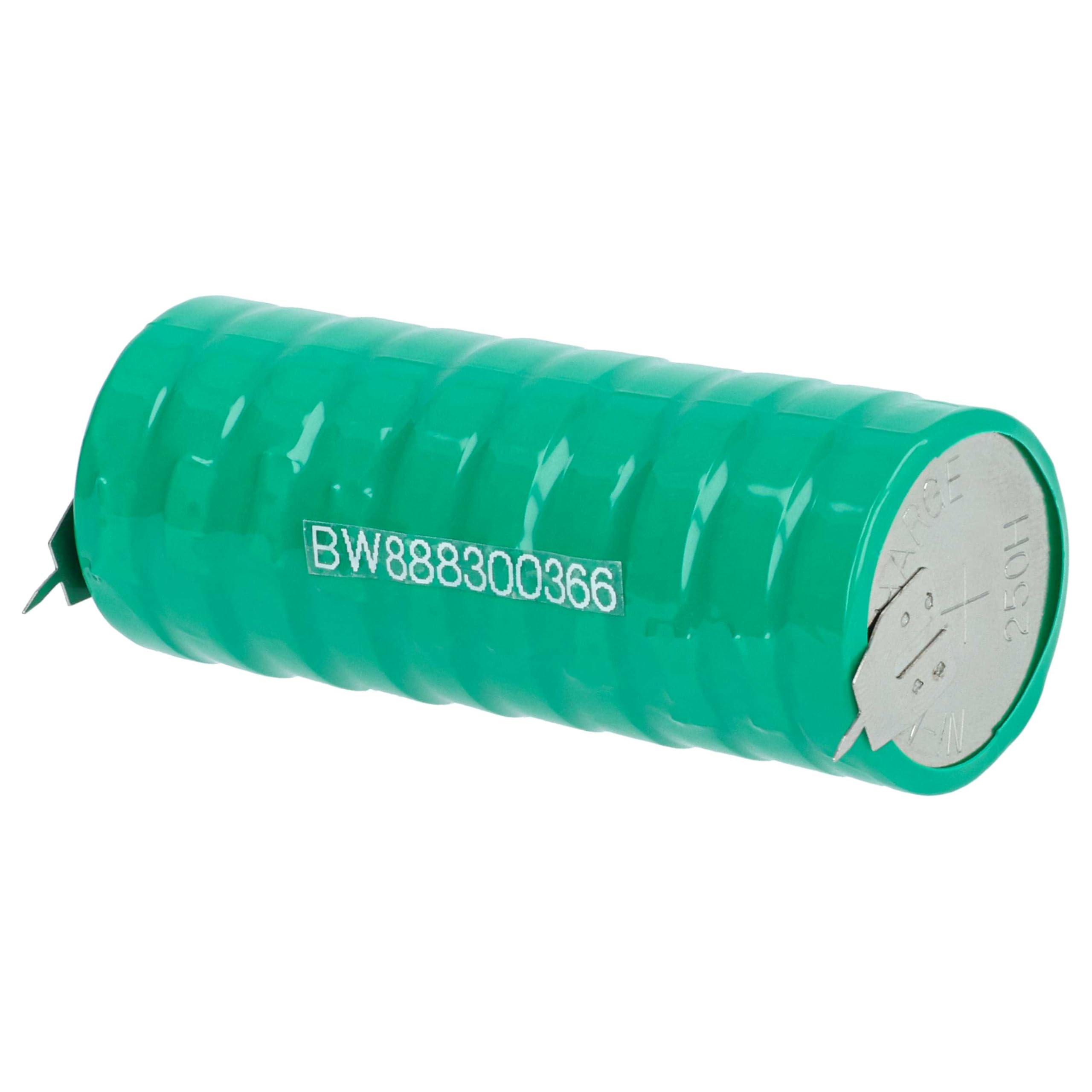 vhbw 10x NiMH Batería de botón de Repuesto Tipo V250H 250 mAh 12 V Compatible para lámparas solares, etc.