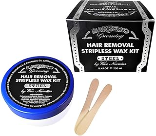 Waxness Barbero Steel Hard Wax Beads, Microwavable Wax Kit 8.45 oz (240 g)