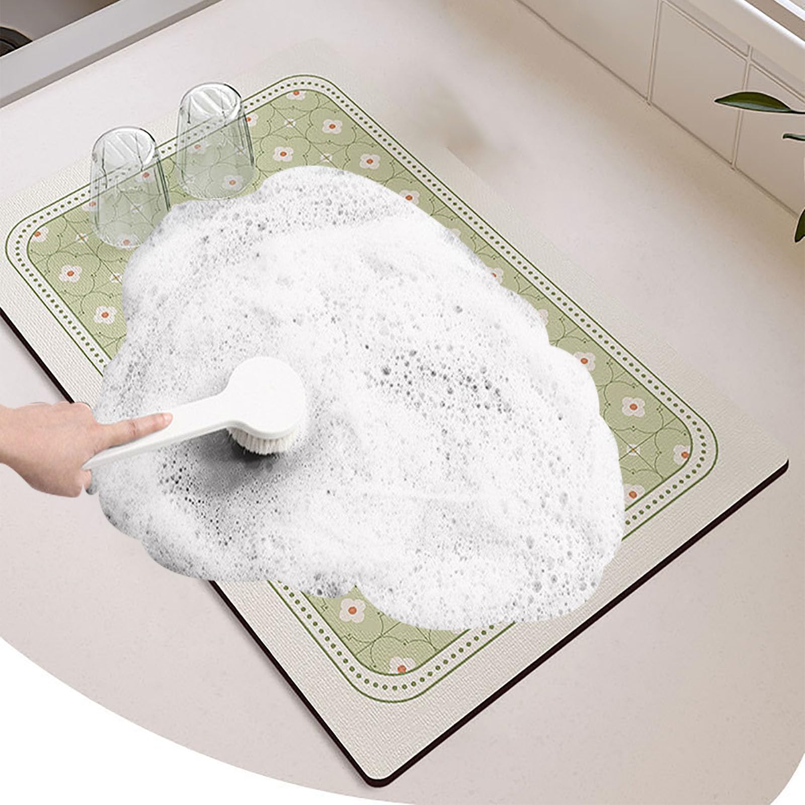 Assorbente Tappetino Lavello Cucina Facile da Pulire Tappetino per caffè Tappetino per Bar per Asciugatura Piatti per bancone da Cucina Bar Macchina per caffè