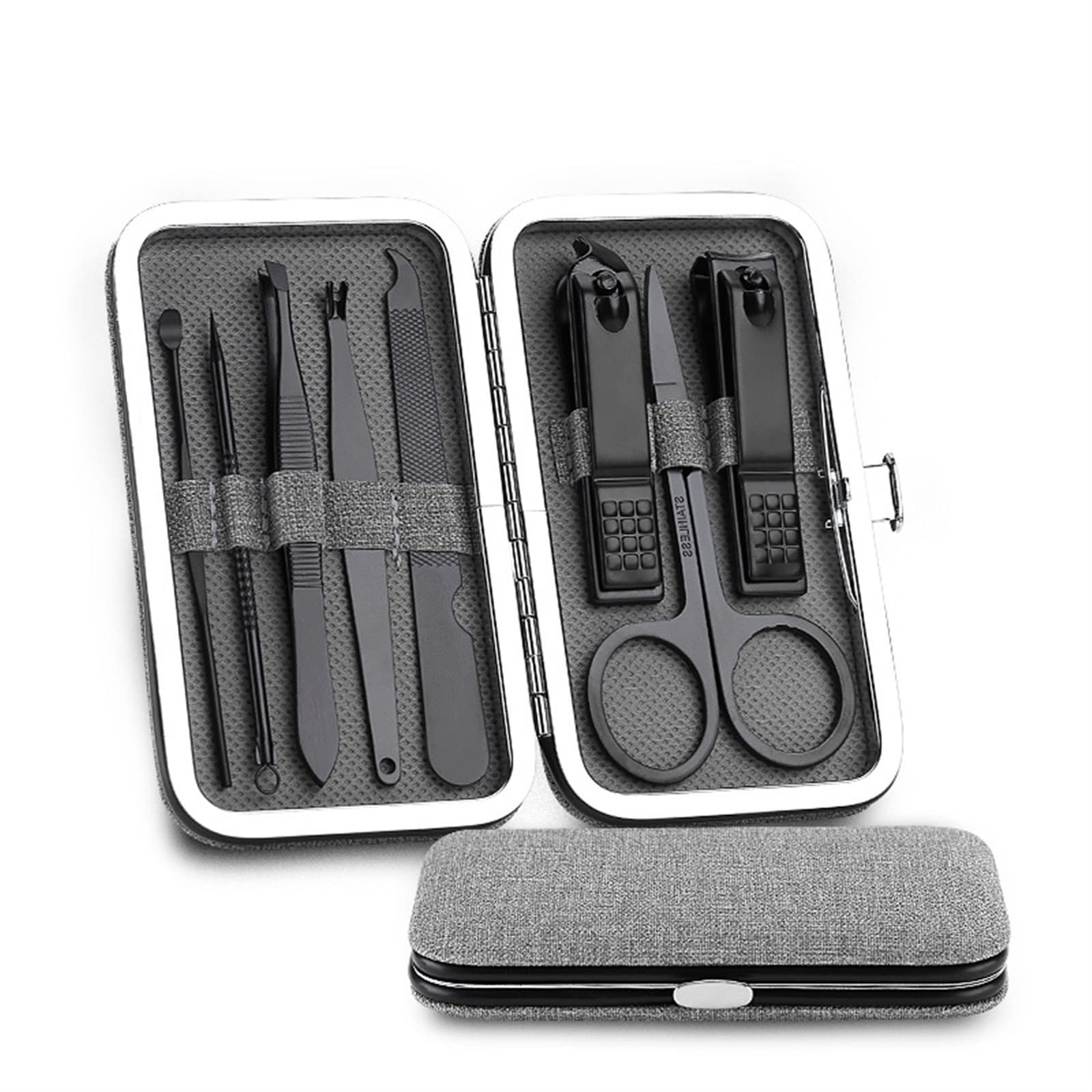 Kit de manucure coupe-ongles ciseaux et pinces en acier pour pédicure et nail art