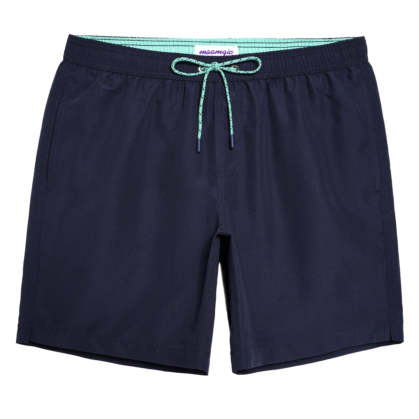 maamgic Mens Swim Trunks Quick Dry Mesh Linner with Pockets 7" Beach Shorts