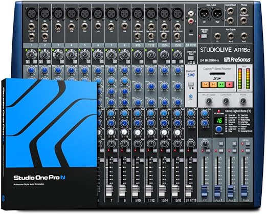 PreSonus StudioLive AR16c Analog Mixer with Studio One Pro Software