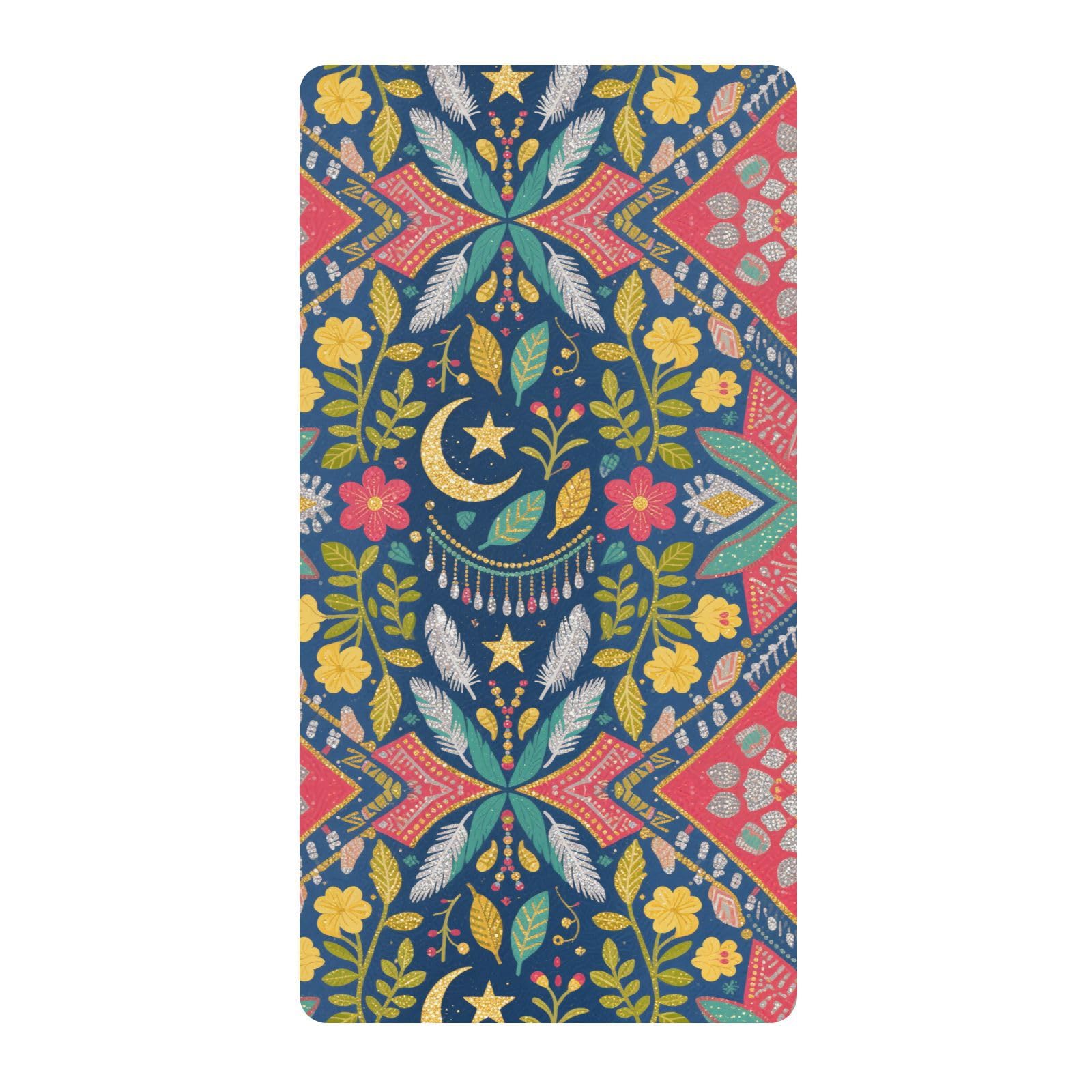 Sábanas bohemias con purpurina para cuna de bebé, niños y niñas, de algodón, cómoda y transpirable, para decoración de guardería, 1 paquete para cama de nin?os