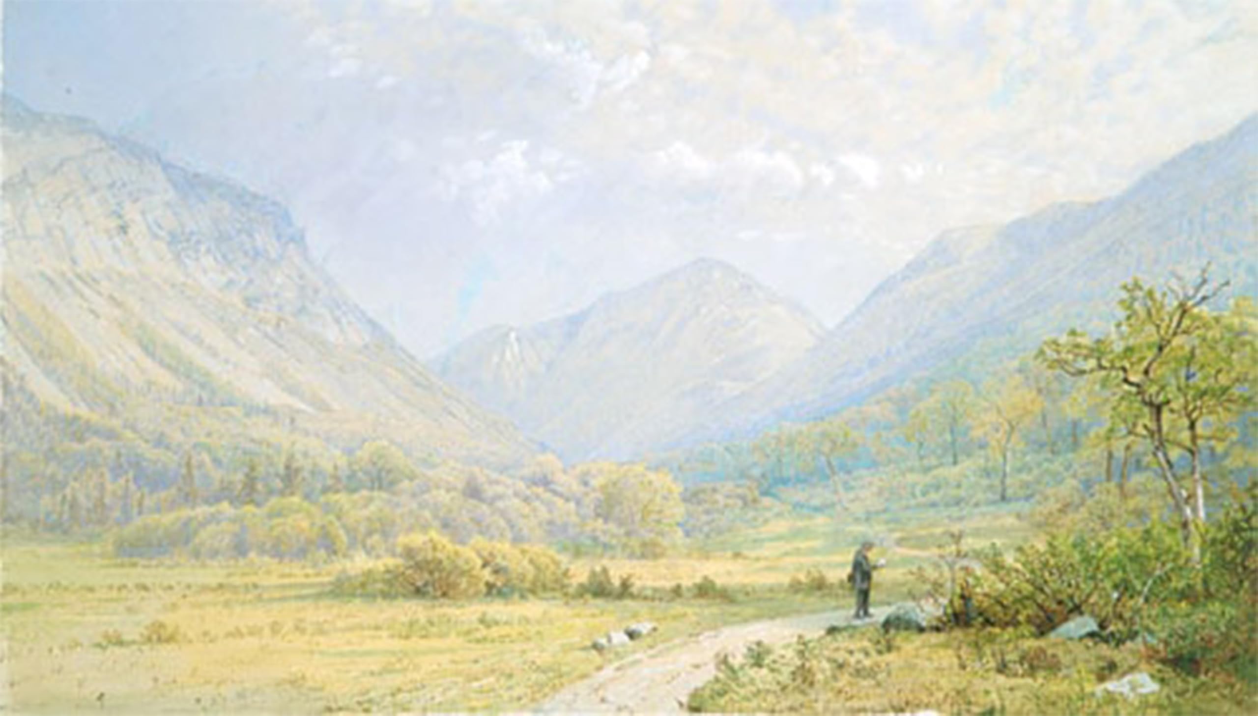 POSTERIIk Famous Animal Posters Vintage Picture Franconia Notch New Hampshire by William Trost Richards Modern Wall Decor for Home Decor 60x90cm