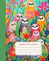 Algopix Similar Product 6 - Slothful Jungle Adventures Grid Paper