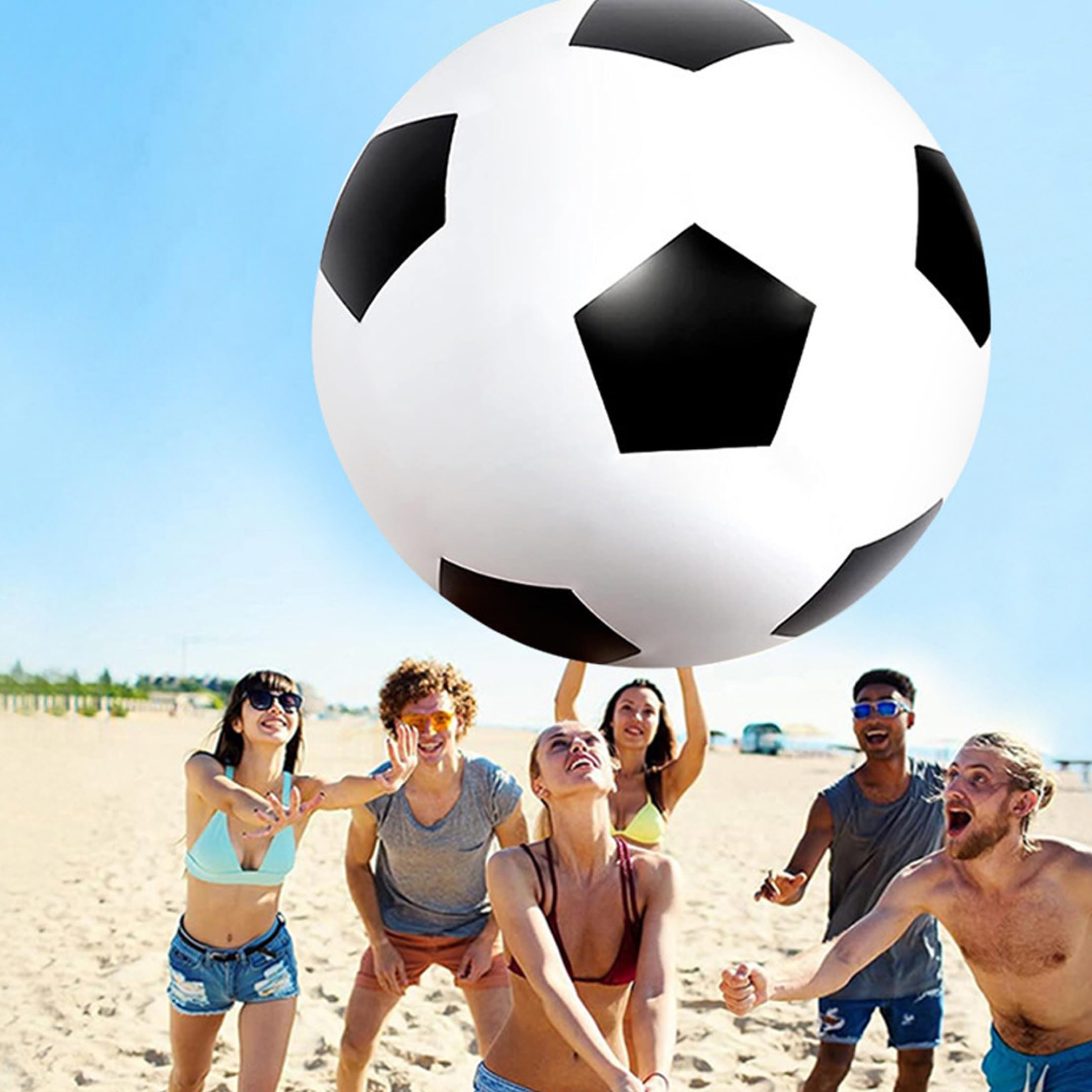 Pallone da spiaggia gonfiabile gigante in PVC per attività di gruppo all'aperto Calcio per giardino in piscina,