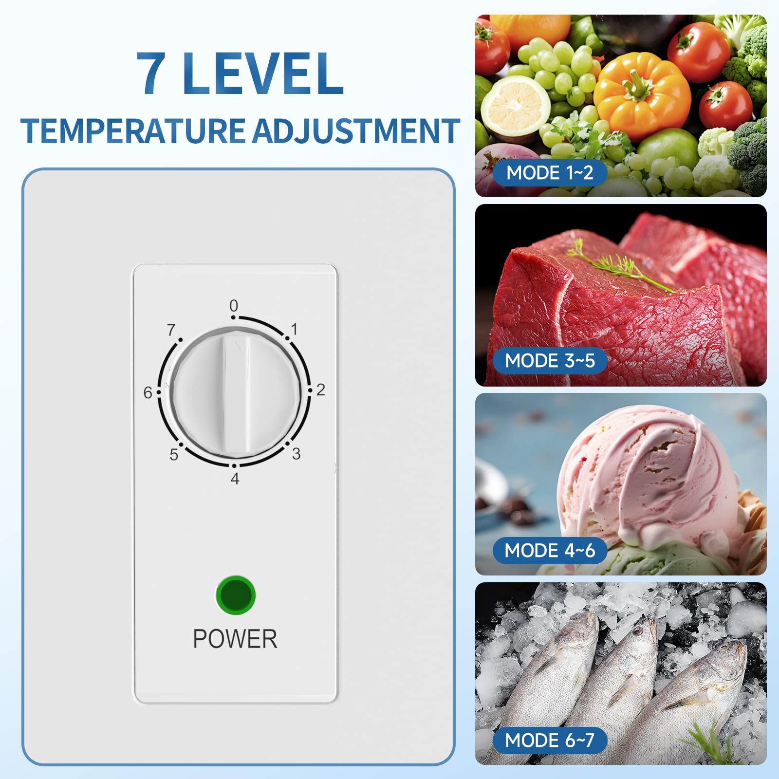 Bangson 7.1 Cu.Ft Chest Freezer, Deep Freezer With Adjustable Thermostat, Top Open Door Freezer With Removable Basket, Quiet Operation, Ideal For Kitchen/Apartment/Office on Fridge.com - View 3