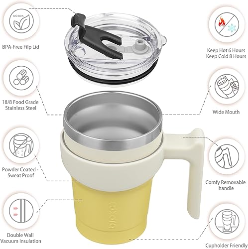 Miniatura 294 de BJPKPK 30 oz Tumbler With Handle And Straw Stainless Steel Insulated Tumbler Cups For Water Or Ice Coffee,Blood Moon