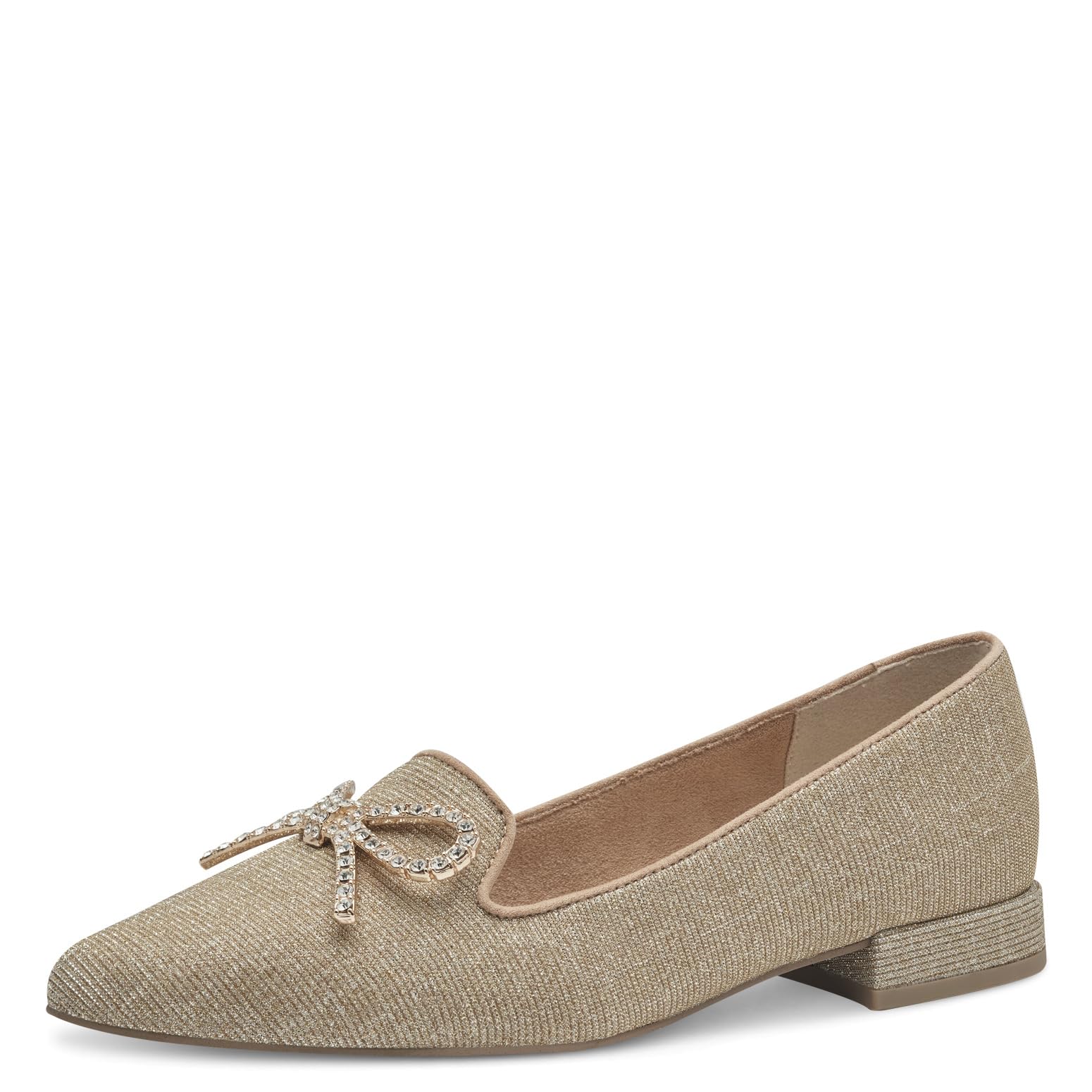 MARCO TOZZI Women's 2-24201-42 Loafers, Gold, 5