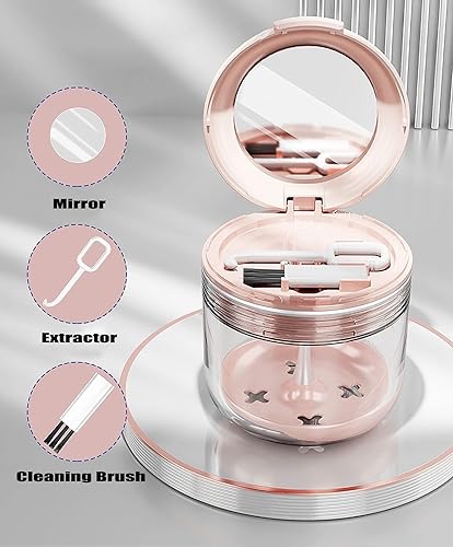 Vista 60 de MURRI&MURRDI Estuche de retenedor, caja de baño para dentaduras postizas con cesta de colador, funda protectora bucal, taza limpiadora de frenos, A