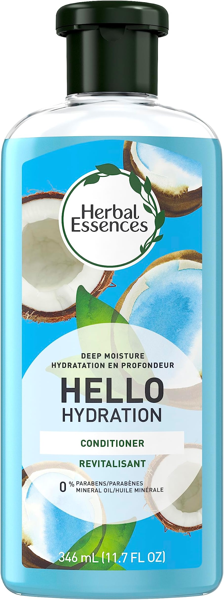 Hello Hydration Conditioner, Deep Moisture for Hair, 11.7 Fluid Ounces, Coconut Scent, Paraben Free, Dermatologist Tested, Cruelty Free