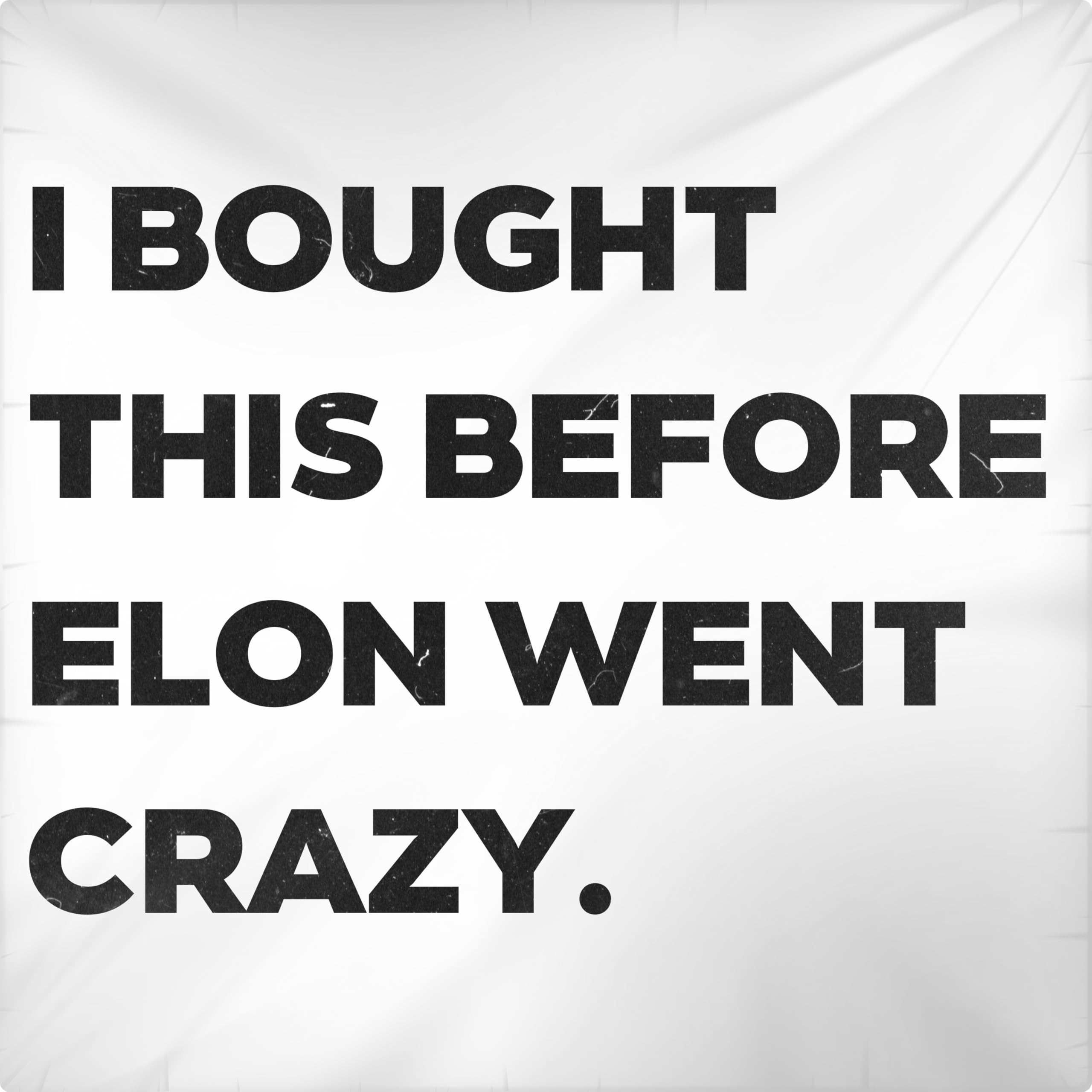 Autocollant Anti-Elon Musk Pour Tesla - "I Bought This Before We Knew Elon Was Crazy!"