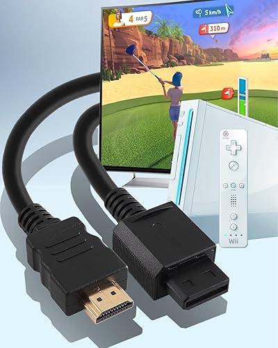 Miniatura 7 de Herfair Cable adaptador Wii a HDMI 1080P720P Wii HDMI calidad de imagen mejorador de resolución Wii 2 convertidor HDMI compatible con todos los
