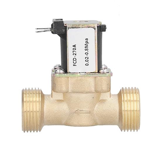 Set of 2 Water Valves, Normally Closed Automatic Switch Electric Solenoid Valve G1/2in 0.02-0.8MPa for Office for Home(DC24V pressurized water inlet)